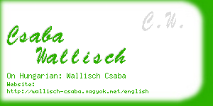 csaba wallisch business card